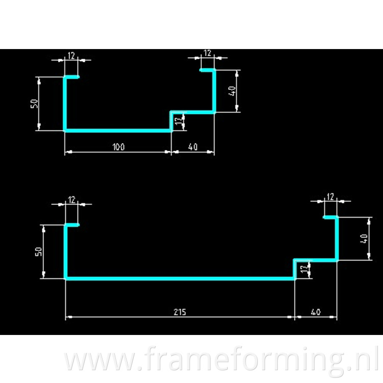 dpoor frame drawing profile